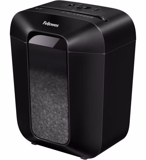 FELLOWES skartovač LX 41 M/ křížový řez 4x12 mm/ objem koše 17 l/ stupeň utajení P-4 (důvěrné)/ černý