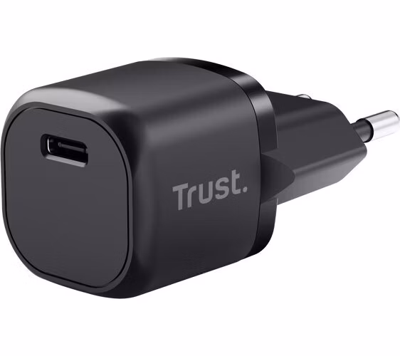 TRUST nabíječka 20W Maxo, USB-C, Nabíječka do zdi, černá