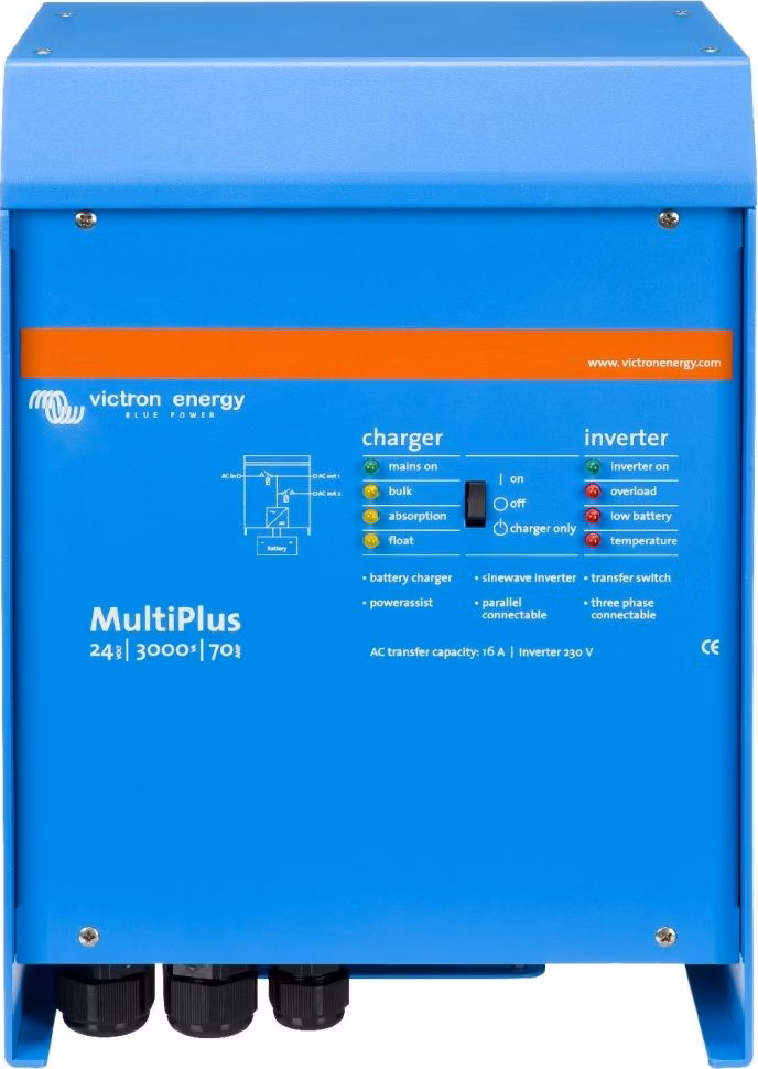 Victron Multiplus hybridní měnič 24V/3000VA/70A-16A