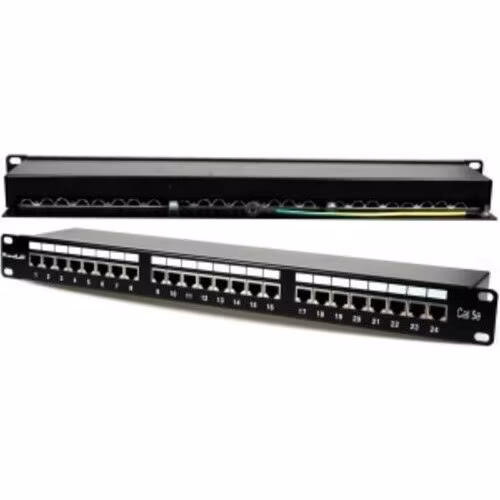 XtendLan Patch panel 19", 24 portů, stíněný, Cat5e