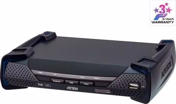 ATEN KE9952R 4K DisplayPort Single Display KVM over IP Extender with PoE (Receiver)