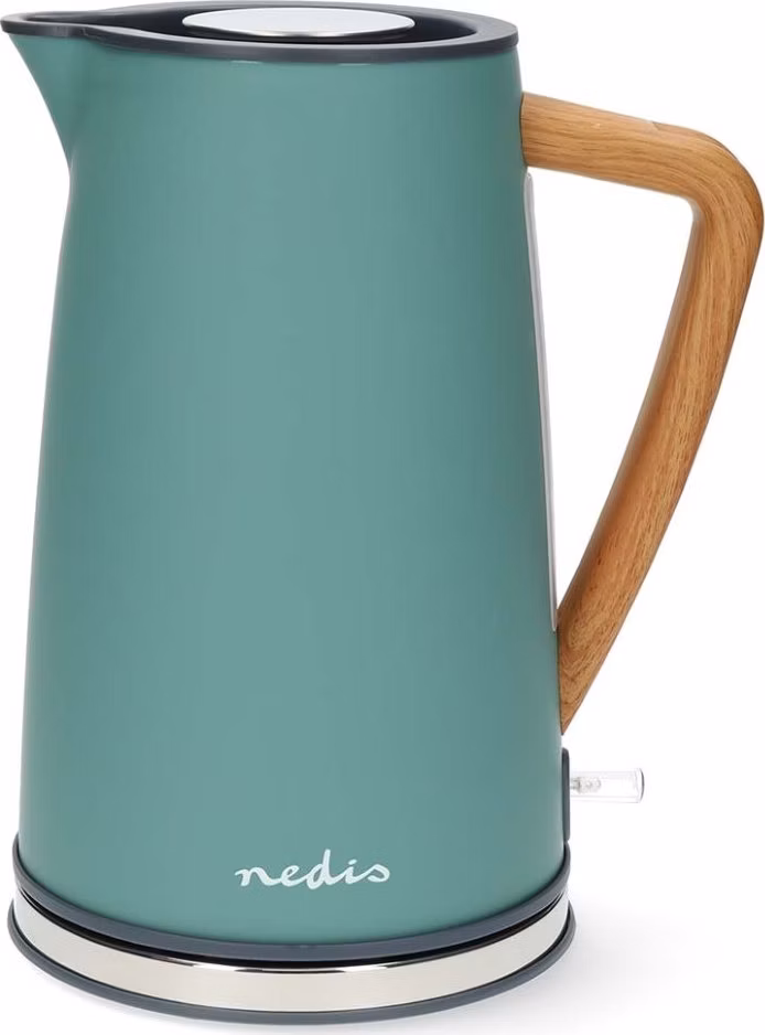 NEDIS rychlovarná konvice KAWK510EGN/ objem 1,7 l/ Soft-Touch/ 1850 - 2200 W/ nerezová ocel/ zelená
