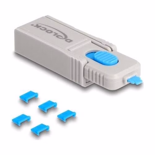 Delock Sada blokovacích portů Micro USB na zásuvkové porty Micro USB; 5 ks + nástroj na zamykání