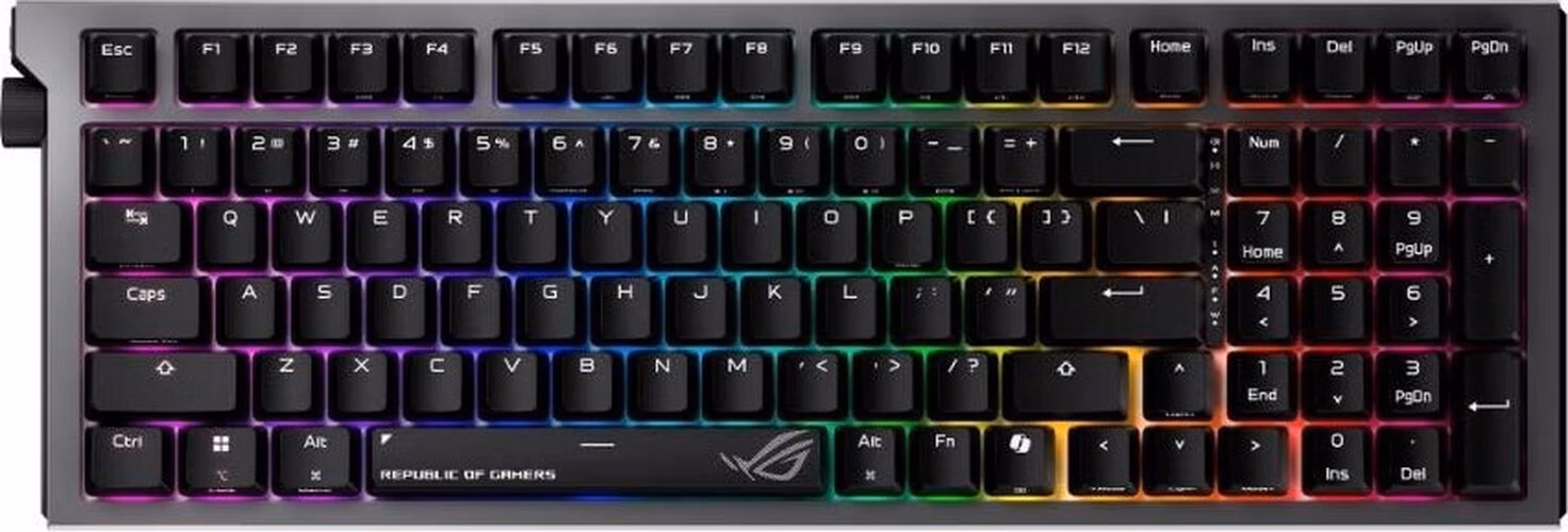 ASUS klávesnice ROG Strix Morph 96 WL, Mechanická, Bezdrátová, CZ/SK, černá