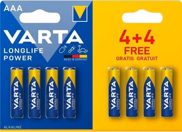 Varta LR03/4+4 Longlife POWER 4903