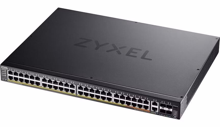 ZyXEL XGS2220-54FP, L3 Access Switch, 960W PoE, 40xPoE+/10xPoE++, 48x1G RJ45 2x10mG RJ45, 4x10G SFP+ Uplink, incl. 1 yr