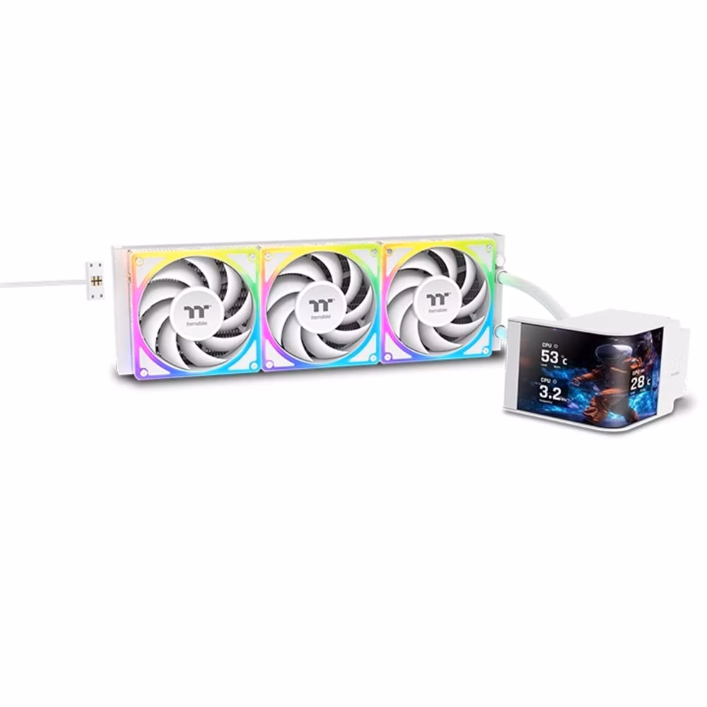 THERMALTAKE Vodní chladič MAGCurve 360 Ultra Snow Edition, 3x120mm ARGB, bílá