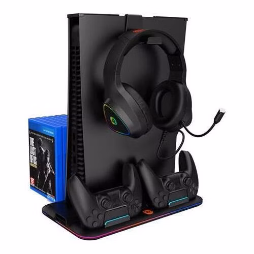 Canyon CS-5, multifiukčný stojan pre PS5, s chladením, nabíjanie 2 x gamepad, čierny