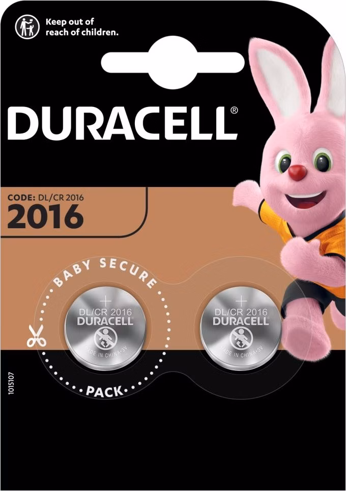 Duracell Lithiová knoflíková baterie CR2016 2ks