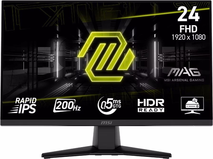 MSI Gaming MAG 242F/ 24"/ 1920x1080/ IPS/ 0,5ms/ 200Hz/ 300cd/m2/ 1000:1/ HDMI/ DP/ VESA/ černý