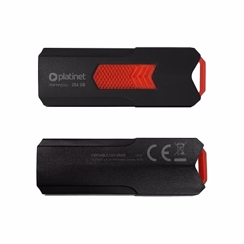 PLATINET přenosný SSD disk USB 3.2 R/W UP TO 400MB/s 256GB černá