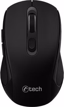 C-TECH myš WLM-12 Dual mode, bezdrátová, BT5.0 + 2,4GHz, 1600DPI, 6 tlačítek, USB nano receiver, černá