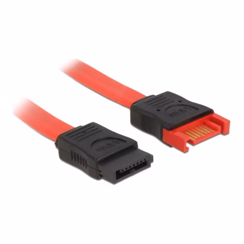 Delock Prodlužovací kabel SATA 6 Gb/s samec > SATA samice 20 cm červený