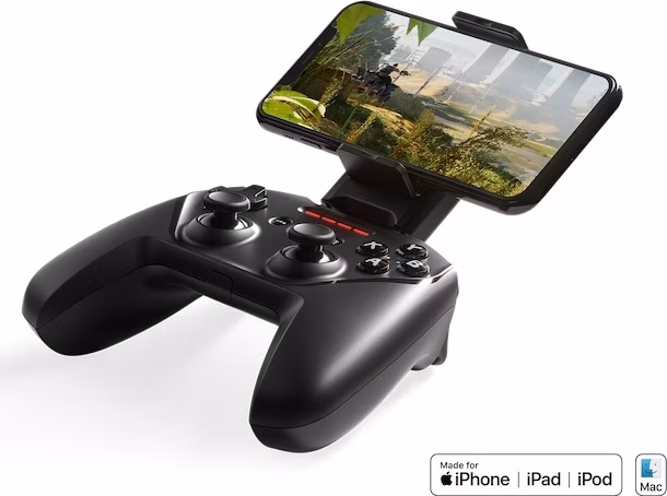 SteelSeries Nimbus+  Wireless Game Controller with phone mount