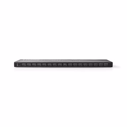 Nedis VSPL34716AT - HDMI Rozbočovač | 2× 8 Portů port(s) | Vstup HDMI ™ | USB-A Zásuvka / 16x HDMI™ výstup | Kov | černý