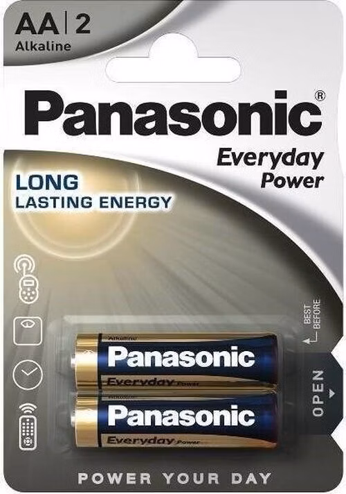 PANASONIC Alkalická baterie LR6EPS/2BP Everyday Power (Blistr 2 ks)