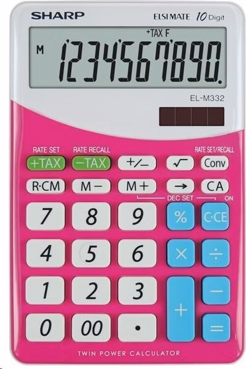 SHARP kalkulačka - EL-M332BPK - růžová