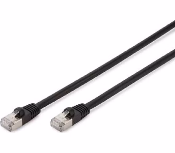 CAT 6 S-FTP outdoor patch cable, Cu, PE, AWG 27/7, length 3 m, black sheath color