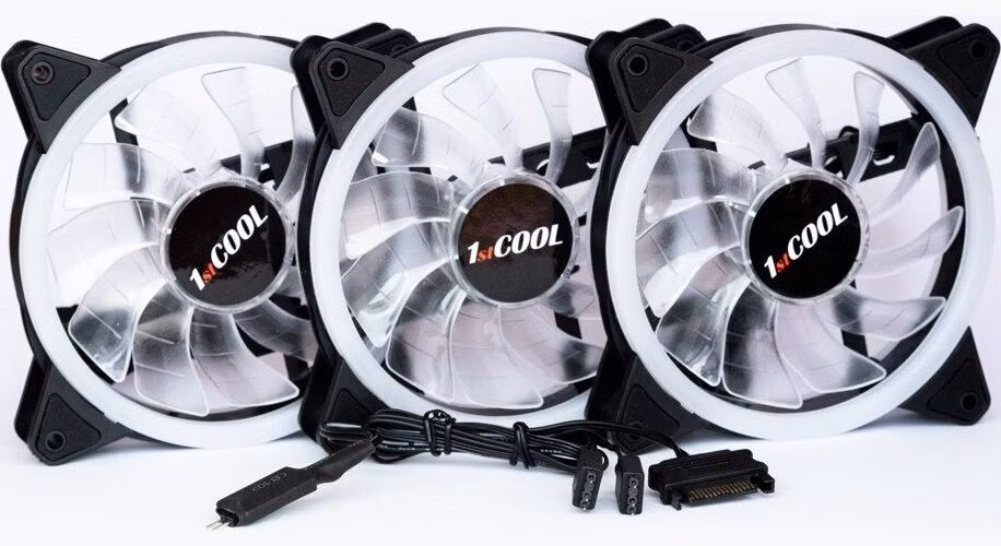 1stCOOL KIT AURA EVO 1 ARGB, 3x Dual Ring 120mm ventilátor + ARGB radič