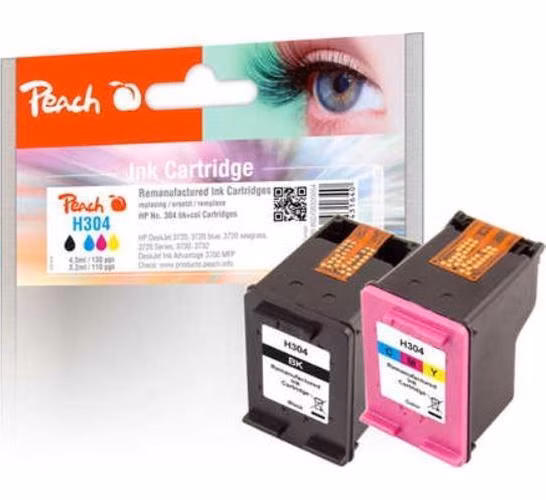 PEACH kompatibilní cartridge HP No 304 MultiPack, black, color, 2x4,5ml