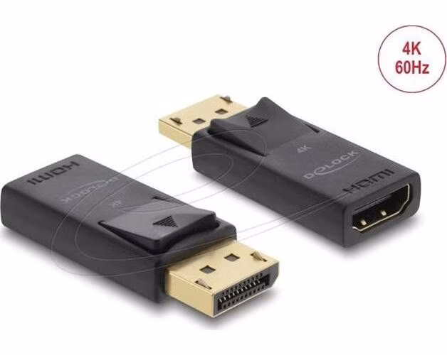 Delock Adaptér z Active DisplayPort 1.2 na HDMI, 4K, s funkcí HDR
