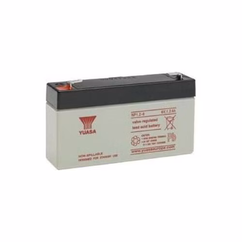 YUASA NP1,2-6 (6V; 1,2Ah; faston F1-4,7mm; životnost 5let)
