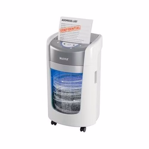 Skartovačka papíru Leitz IQ OptiMax 225, mikrořez, P5, 15L - bílá
