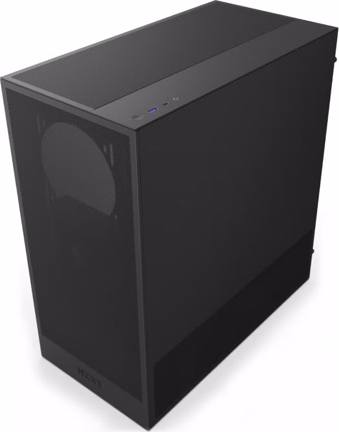 POŠKOZENÝ OBAL - NZXT skříň H5 Flow edition / 2x120 mm fan / USB 3.0 / USB-C 3.1 / průhledná bočnice / mesh panel / černá