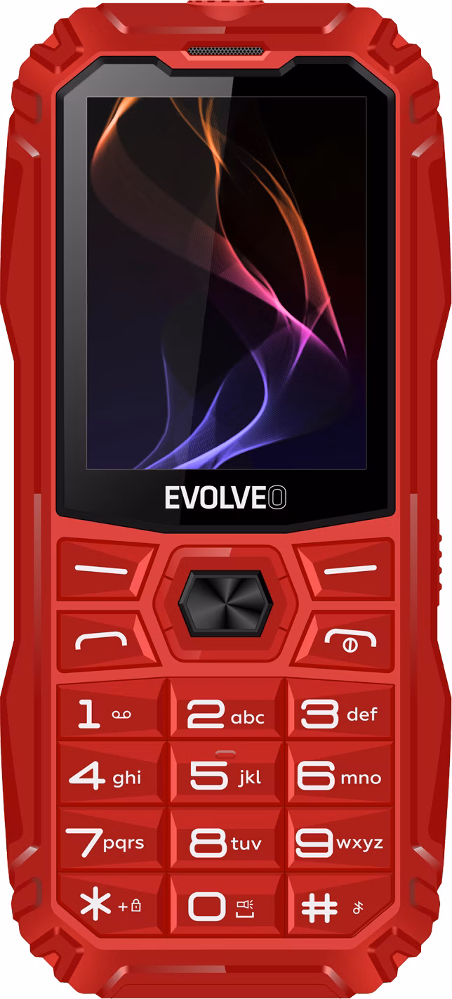 EVOLVEO MaxPhone A1, tlačidlový Dual SIM telefón, červený