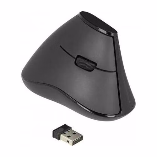 Delock Ergonomická vertikální optická 5-tlačítková myš 2,4 GHz bezdrátová - tichá