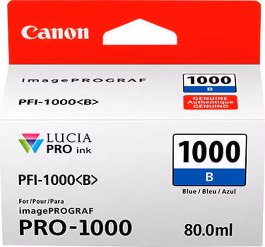 Canon inkoustová náplň PFI-1000 (azurová, 80ml) pro Canon imagePROGRAF PRO-1000