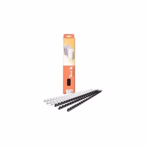 PEACH vazací hřbet plastový Binding Combs 21 Rg A4, 8mm, červený, 100ks
