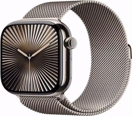 Apple Watch Series 10 42mm Cellular Přírodní titan s přírodním milánským tahem