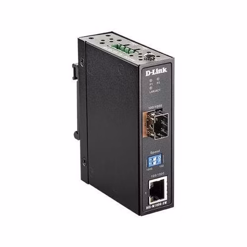 D-Link DIS-M100G-SW Industrial 100/1000Base-T to SFP Media Converter