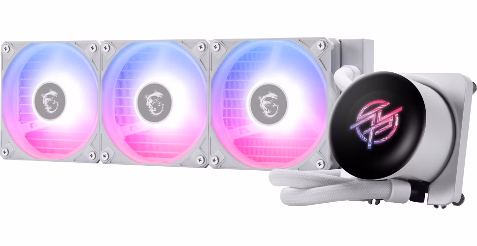 MSI vodní chladič CPU MPG CORELIQUID P13 360 WHITE/ 3x 120mm ARGB fan/ 2,1" display / bílý
