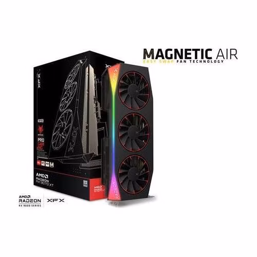 XFX Radeon RX-9070XT Mercury OC Magnetic Air Edition RGB 16GB GDDR6, 3xDP, HDMI