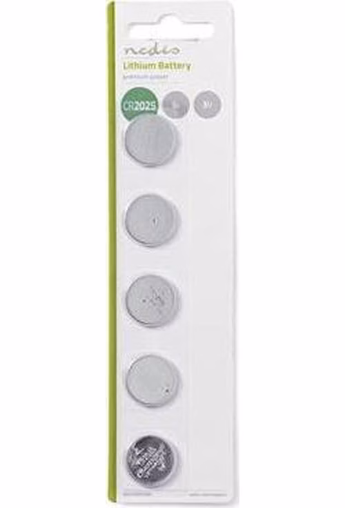 Nedis BALCR20255BL - Lithiová Knoflíková Baterie CR2025 | 3 V | 5 kusů | Blistr