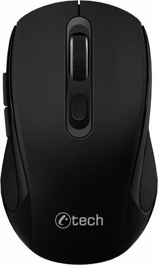 C-TECH myš Dual mode WLM-12BK, bezdrátová, 1600DPI, 6 tlačítek, černá, USB nano receiver