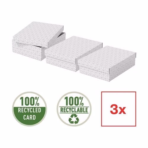 Esselte Home, set 3 ks, velikost M nízký, bílá