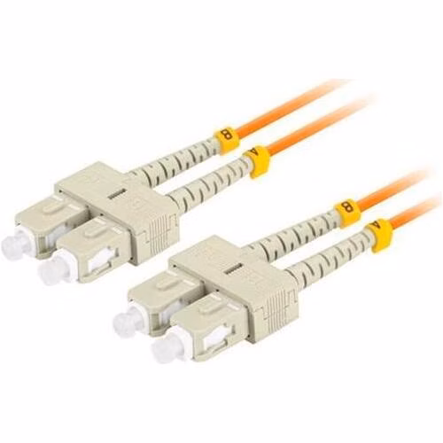 LANBERG optický patch cord MM SC/UPC-SC/UPC duplex 2m LSZH OM2 50/125 průměr 3mm, barva oranžová