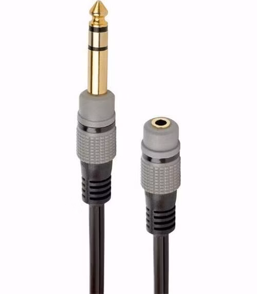 Gembird audio adaptér 6.35 mm (M) na 3.5 mm stereo jack (F), 0,2m