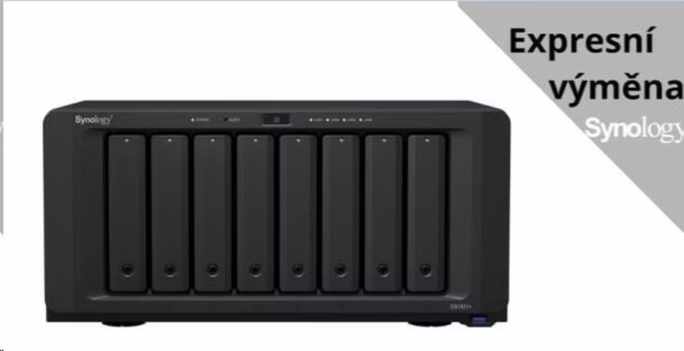 Synology DS1821+ DiskStation (4C/Ryzen V1500B/4GBRAM/8xSATA/2xM.2/4xUSB3.0/2xSATA/4xGbE/1xPCIe)