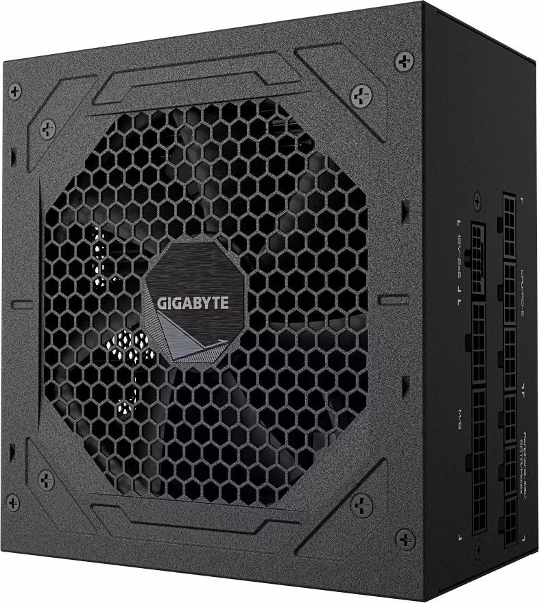 BAZAR - GIGABYTE zdroj UD1000GM PG5 V2 1000W, 120mm, Plně modulární, 80 Plus Gold, ATX 3.1 - Poškozený obal (Komplet)