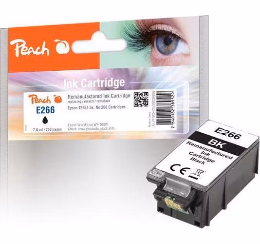 PEACH kompatibilní cartridge Epson 266 black, 7.6ml