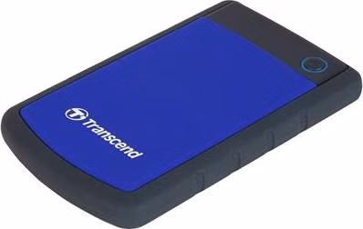 TRANSCEND 1TB StoreJet 25H3B SLIM, 2.5”, USB 3.0 (3.1 Gen 1) Externí Anti-Shock disk, tenký profil, černo/modrý
