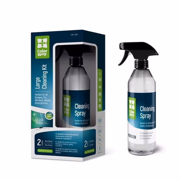 ColorWay Veľký čistiaci kit na elektroniku (550 ml, 2x mikrovlákno)