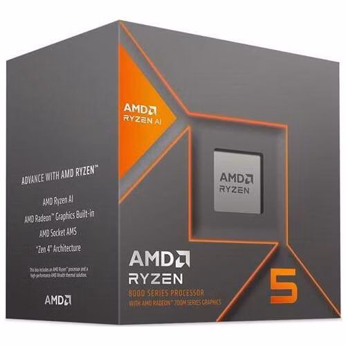 AMD cpu Ryzen 5 8600G AM5 Box (6core, 12x vlákno, 2MB,65W,AM5, AMD Radeon 760M Graphics), chladič Wraith Stealth