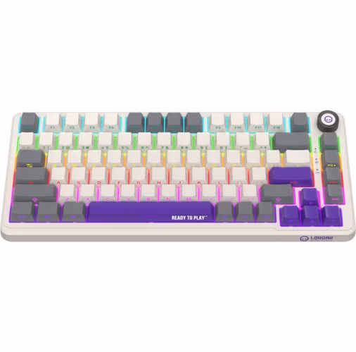 Lorgar KBA4175RT, mechanická herná klávesnica, 82 klávesov, Toxic Purple Switch, Hot-Swap, RGB, USB-C