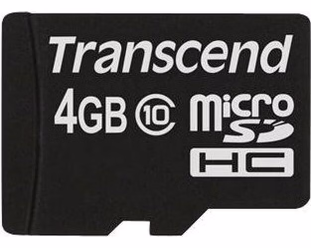 Transcend 4GB microSDHC (Class 10) paměťová karta (bez adaptéru)