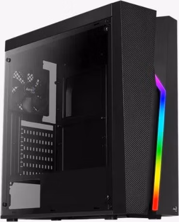 Aerocool Bolt, skrinka ATX, RGB LED, ventilátor, čierna